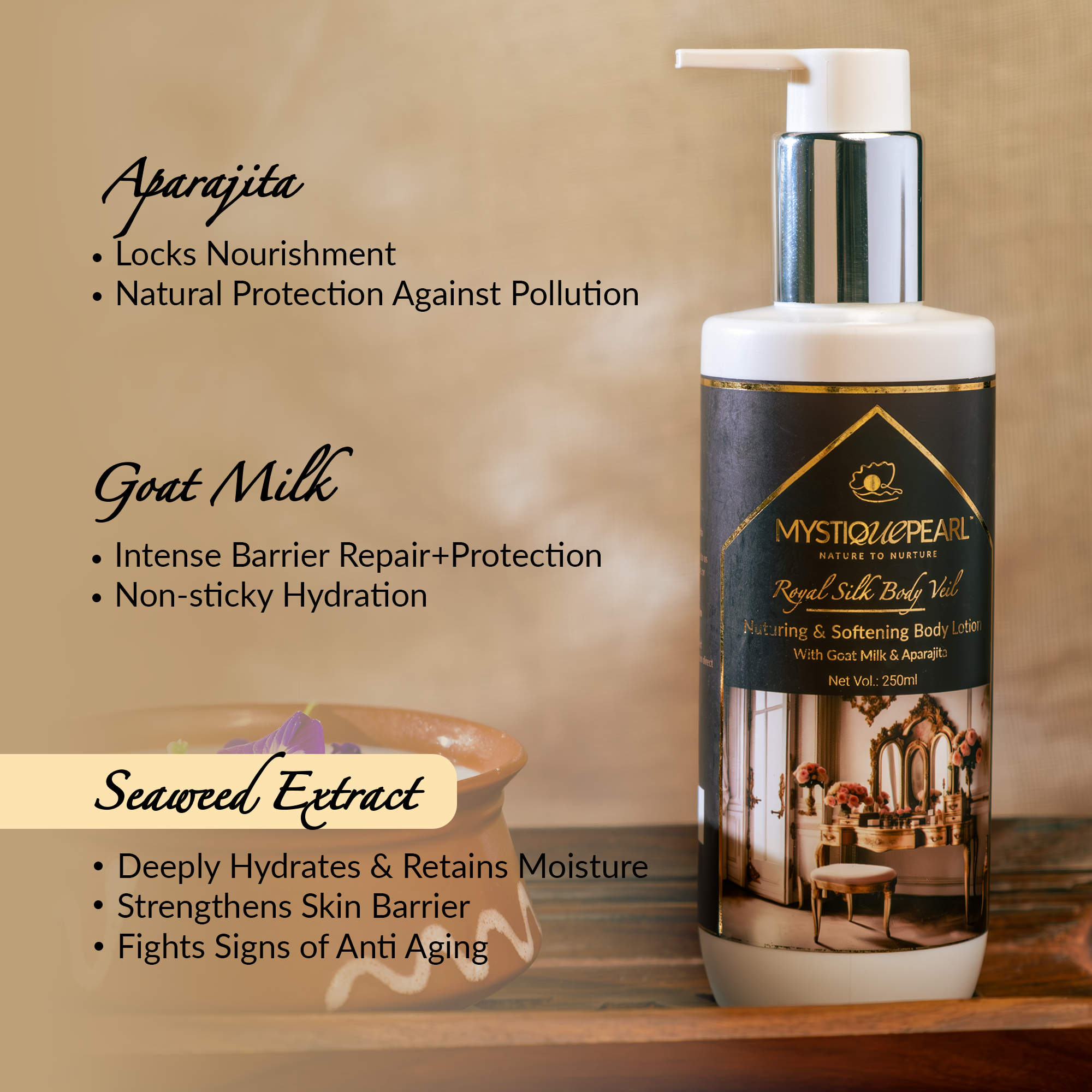 Royal Silk Body Veil Softening Body Lotion with Seaweed Extract