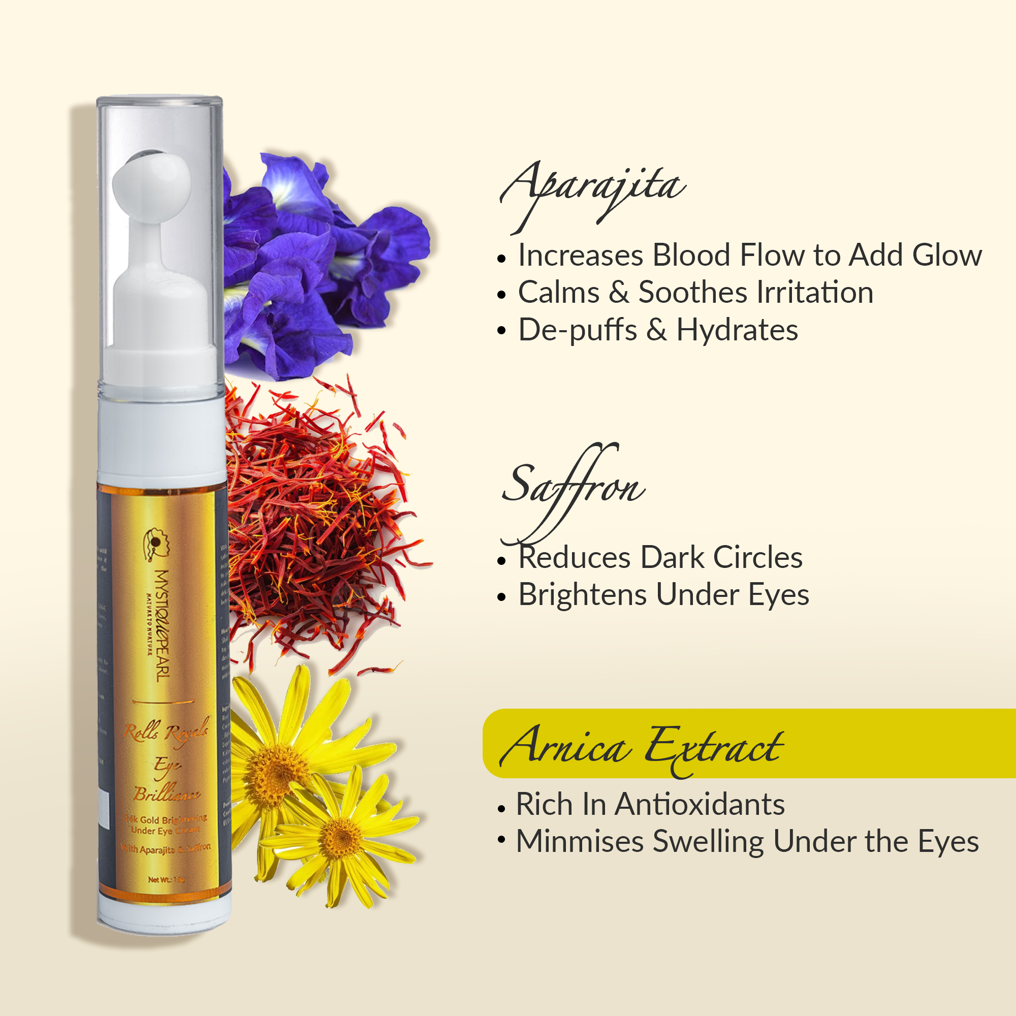 Rolls Royals Eye Brilliance Brightening Under Eye Cream-Gel with Arnica Extract