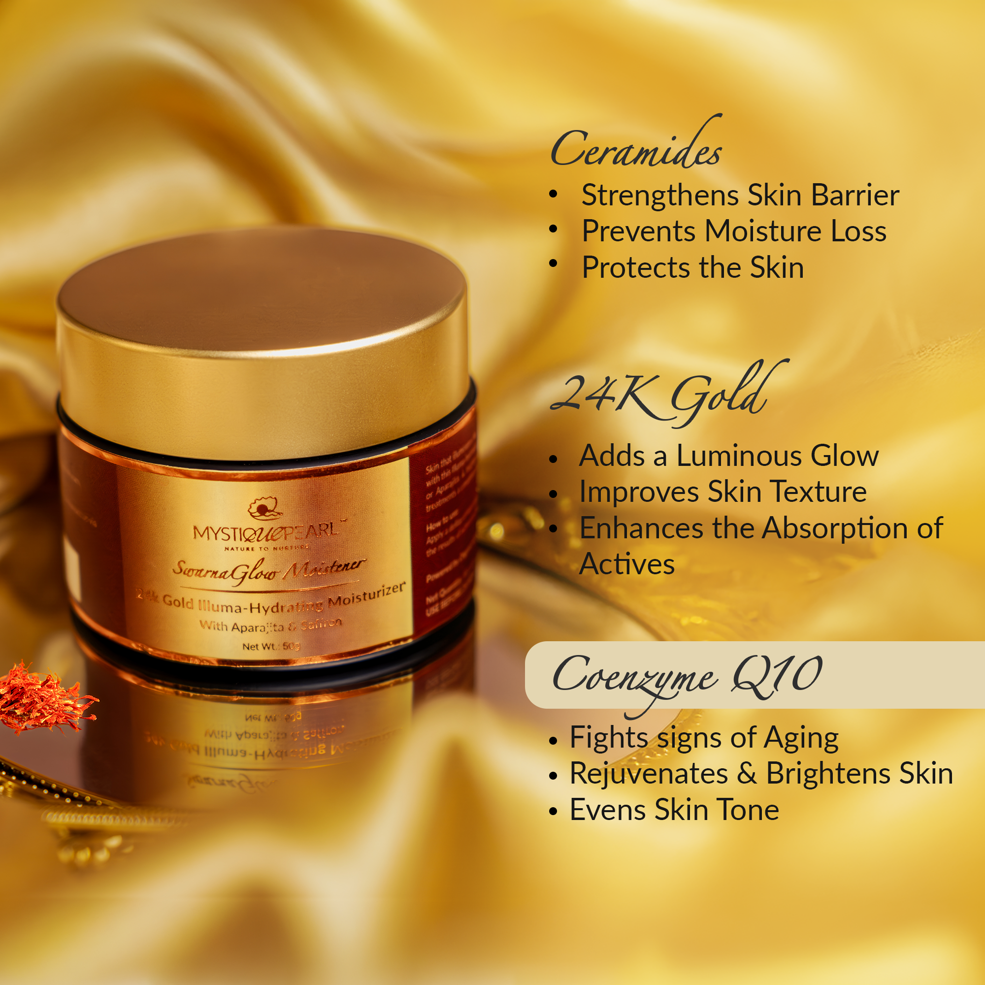SwarnaGlow Illuma-Hydrating Face Moisturizer with Coenzyme Q10