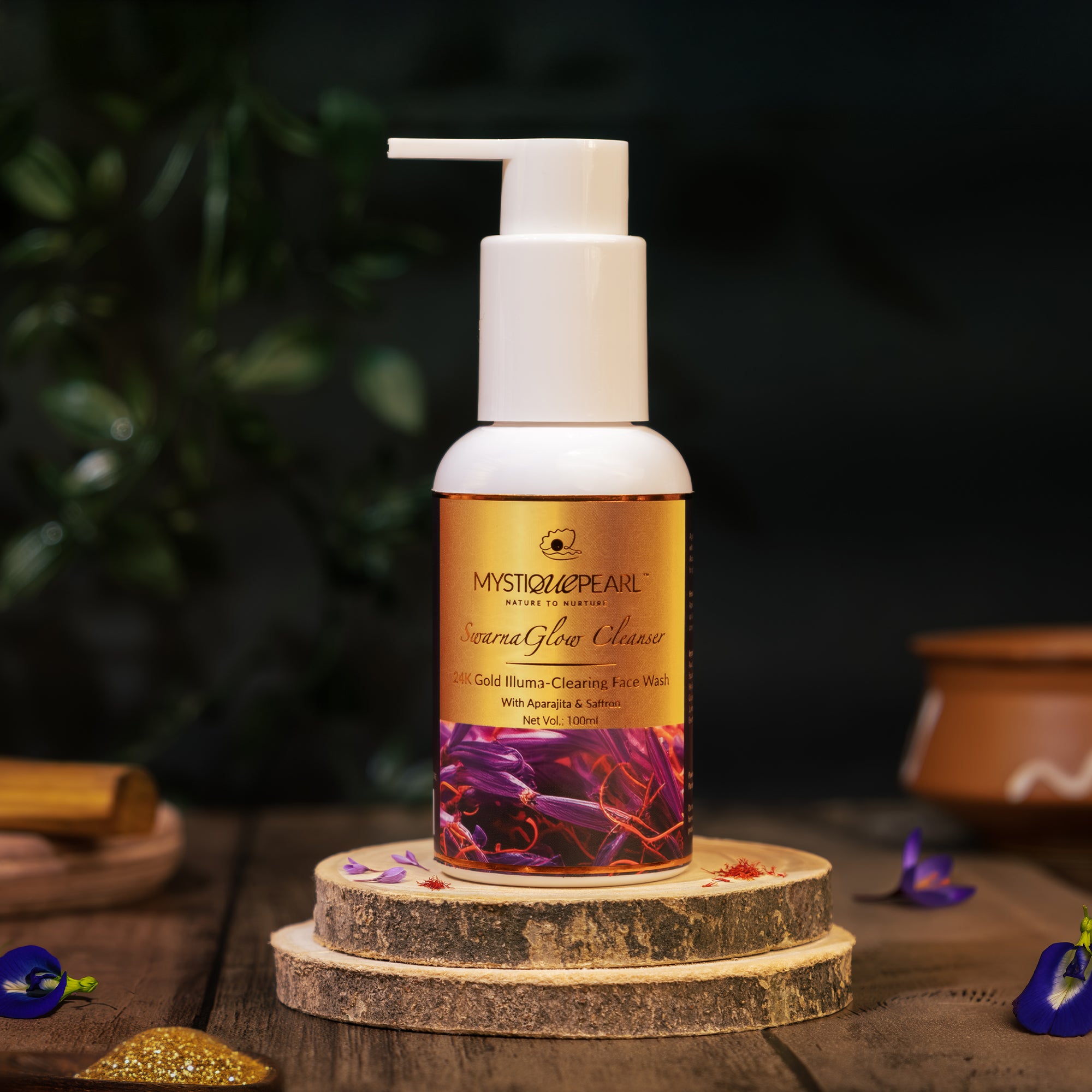 SwarnaGlow Illuma-Clearing Face Wash with Silk Protein & 24K Gold