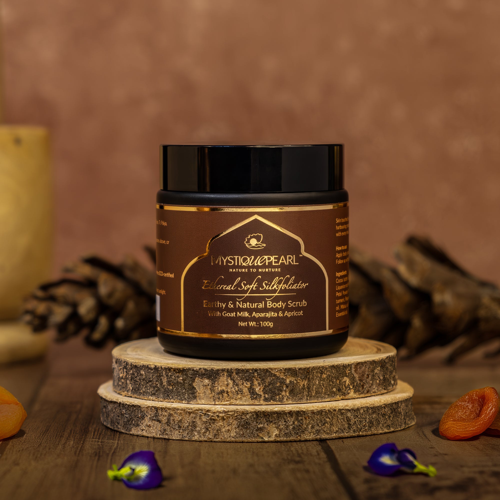 Ethereal Soft Silkfoliator Natural Body Scrub with Nagarmotha Powder