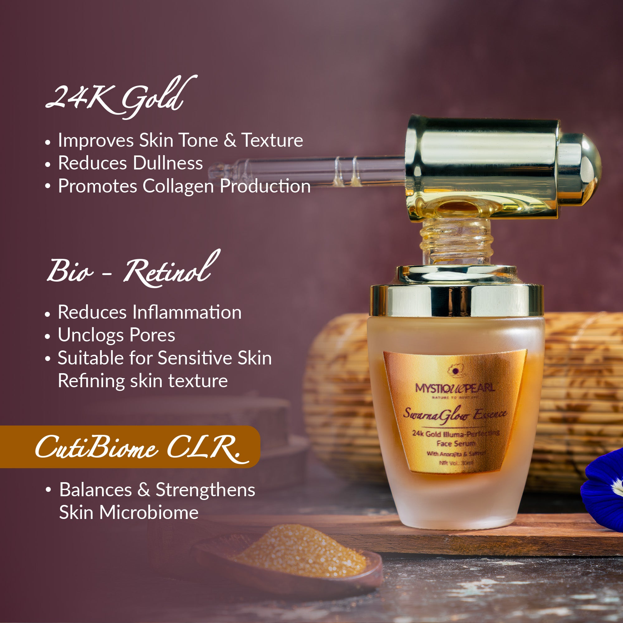 SwarnaGlow Illuma-Perfecting Face Serum with Cutibiome CLR