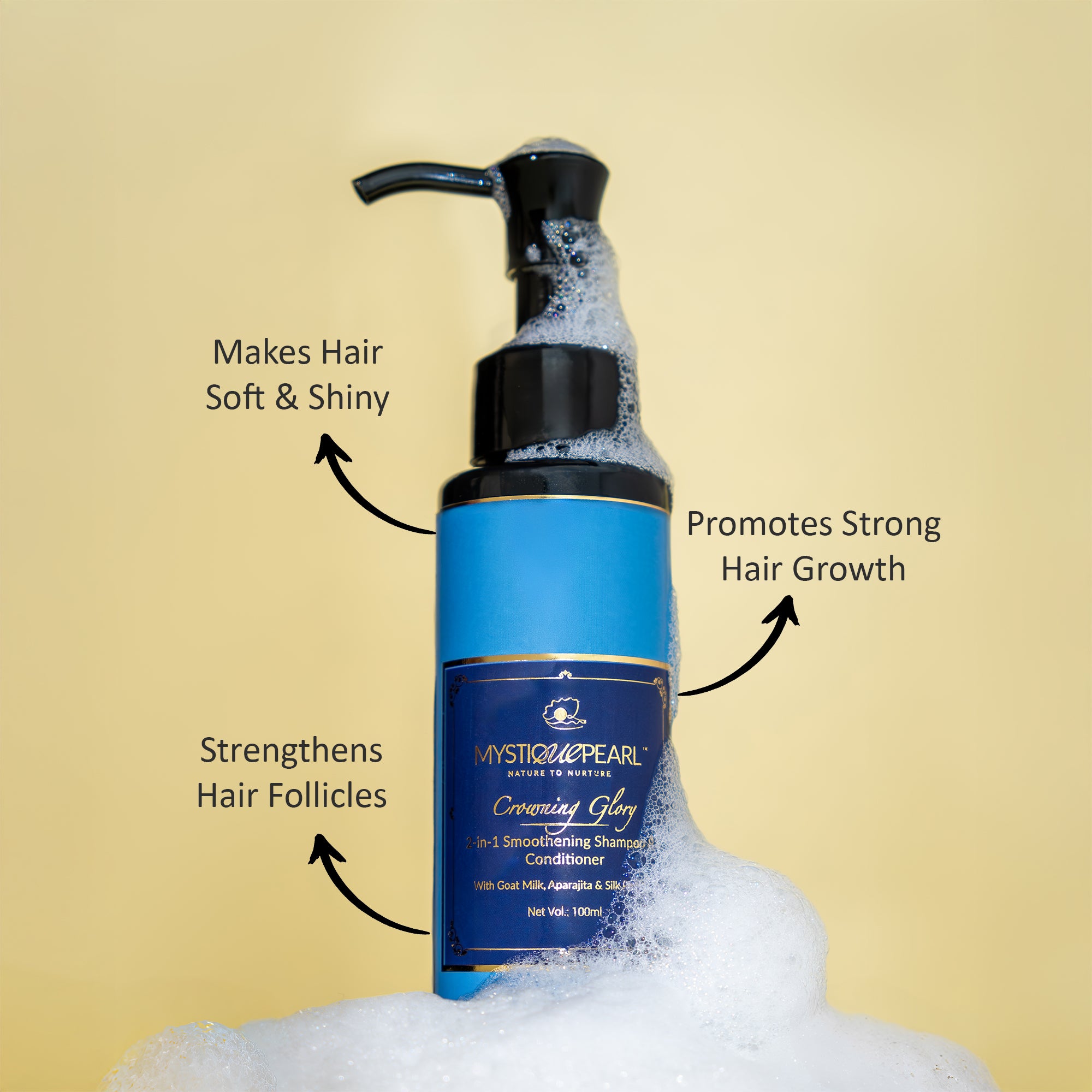Crowning Glory Smoothening 2-in-1 Shampoo & Conditioner with Kalonji Oil