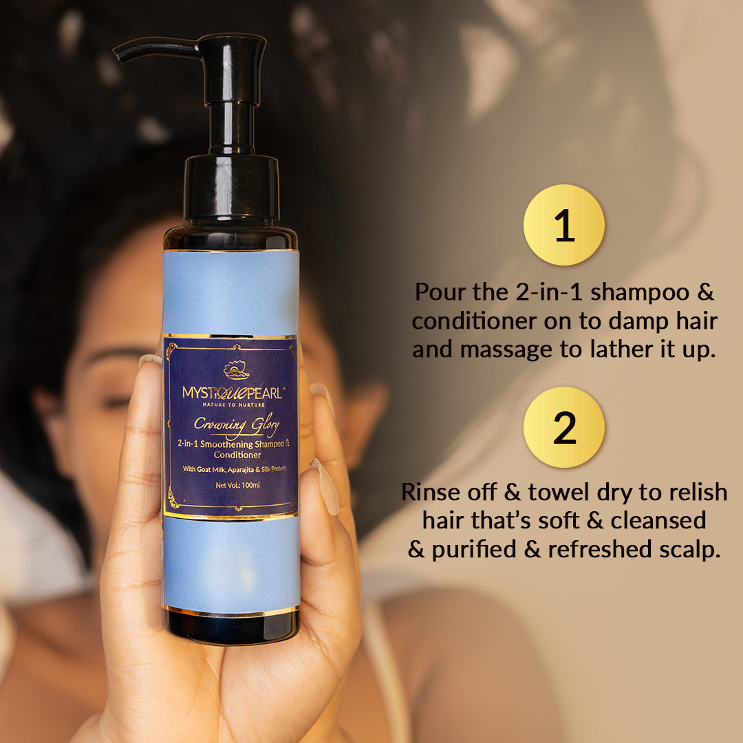 Crowning Glory Smoothening 2-in-1 Shampoo & Conditioner with Kalonji Oil